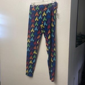 Disney Rainbow Cinderella Castle Leggings | size S